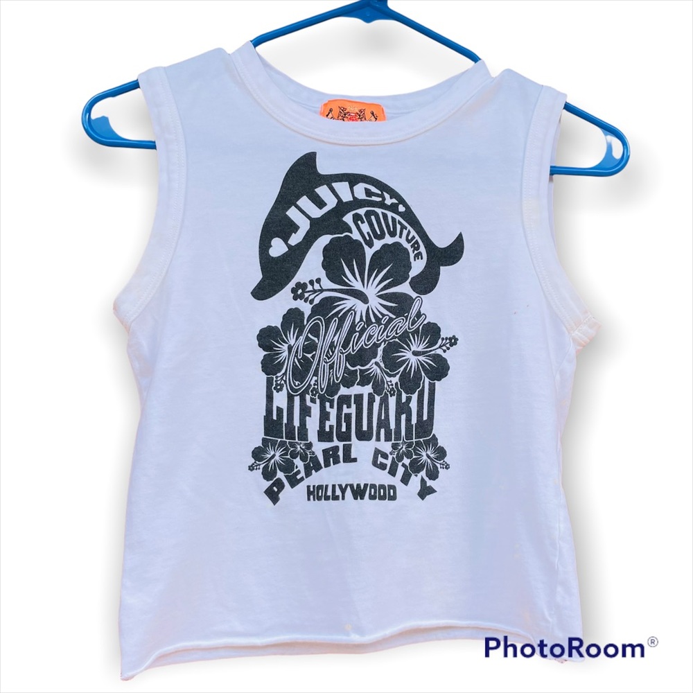 Y2K Vintage Juicy Couture Hawaii Pearl City Lifeguard Tank Top Hollywood